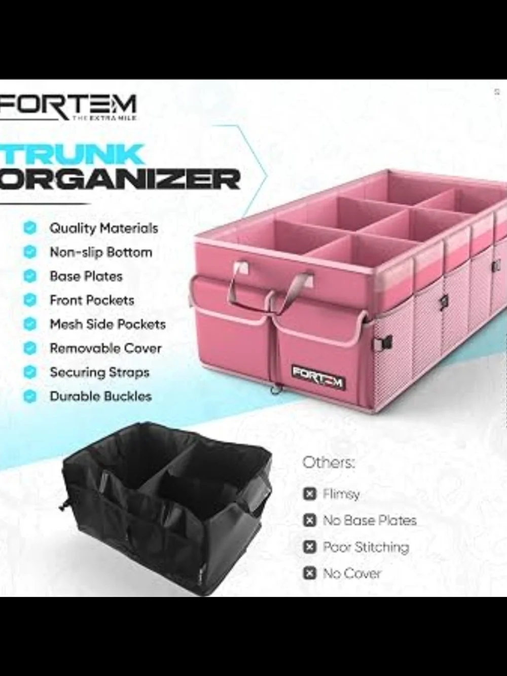 FORTEM Collapsible Pink Trunk Organizer- NEW!!!!